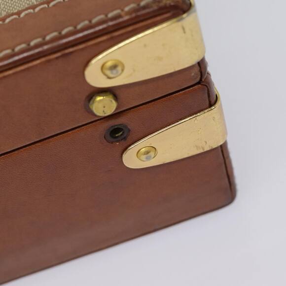 CELINE Macadam Canvas Attache Case Beige Brown Gold - Picture 5 of 16